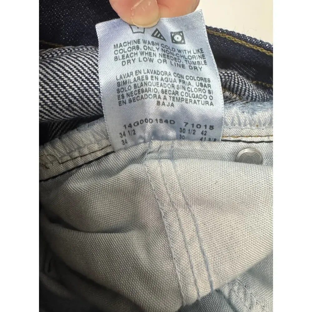 2015 Lee Regular Fit Jeans Straight Leg Men's 33 * 30 Dark Wash Cotton Mexico